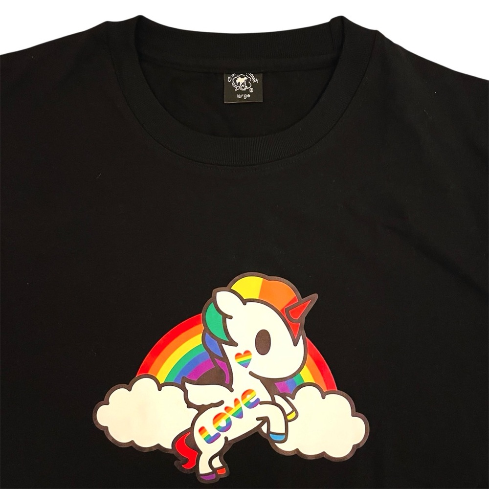 NEW Tokidoki Rainbow Love Unicorno Men’s Large T-Shirt LGBTQ Gay Pride Tee NWT